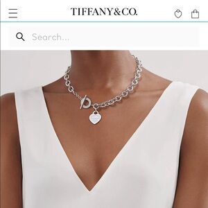 Tiffany Heart Tag Toggle Necklace
